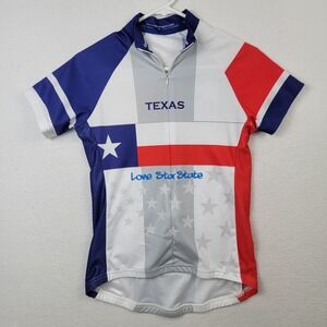 ScudoPro Texas Flag Lone Star State Short Sleeve Cycling Jersey Multicolor Small